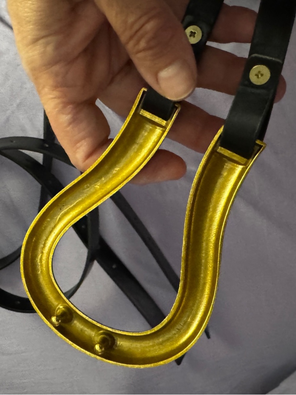 NEW Designer Inspired Brown & Black Double Strap Belts w/ Gold Accents - Picture 7 of 9